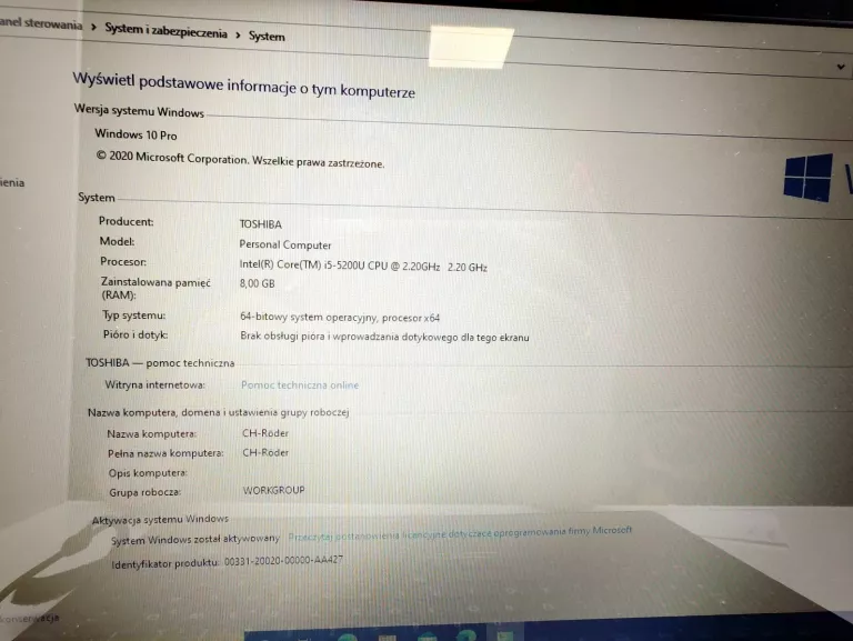 LAPTOP TOSHIBA L50-2FD