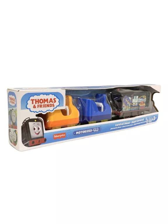 FISHER PRICE - MOTORIZED POCIĄG KARNAWAŁOWY DIESEL Z WAGONIKAMI