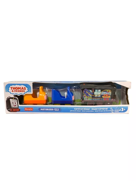 FISHER PRICE - MOTORIZED POCIĄG KARNAWAŁOWY DIESEL Z WAGONIKAMI