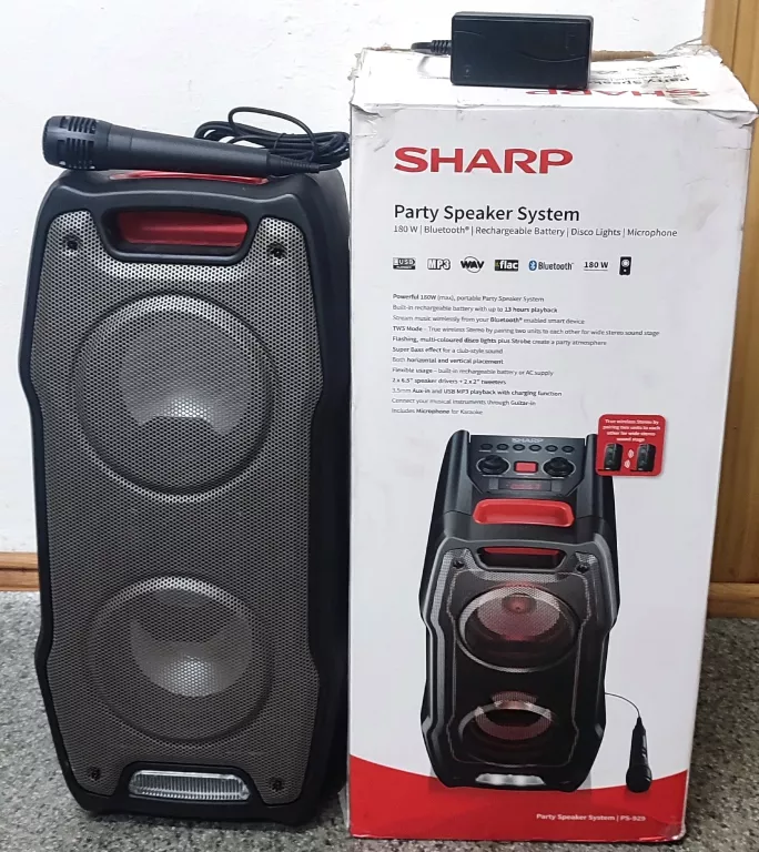 GŁOŚNIK SHARP PARTY SPEAKER PS-929 KOMPLET