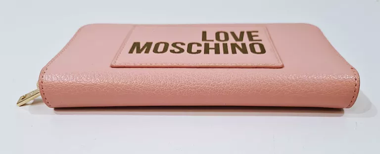 PORTFEL LOVE MOSCHINO DUŻY NA SUWAK RÓŻOWY ŁOSOSIOWY