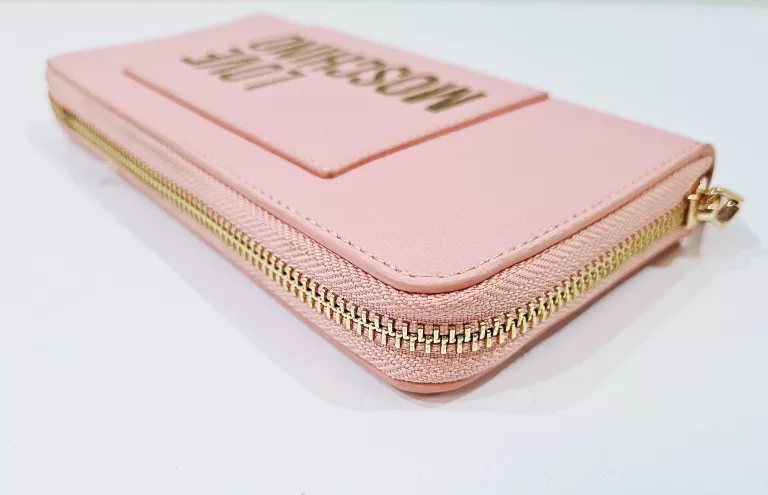 PORTFEL LOVE MOSCHINO DUŻY NA SUWAK RÓŻOWY ŁOSOSIOWY