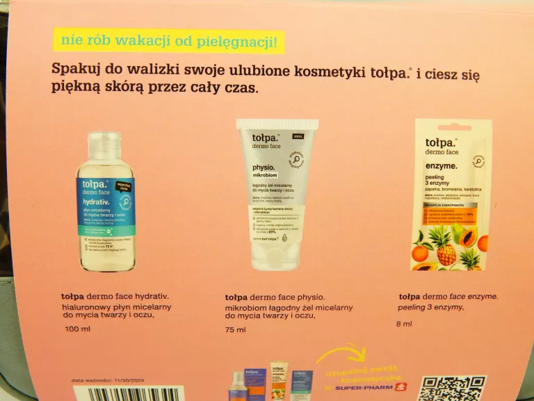 ZESTAW PODRÓZNY TOŁPA + KOSMETYCZKA