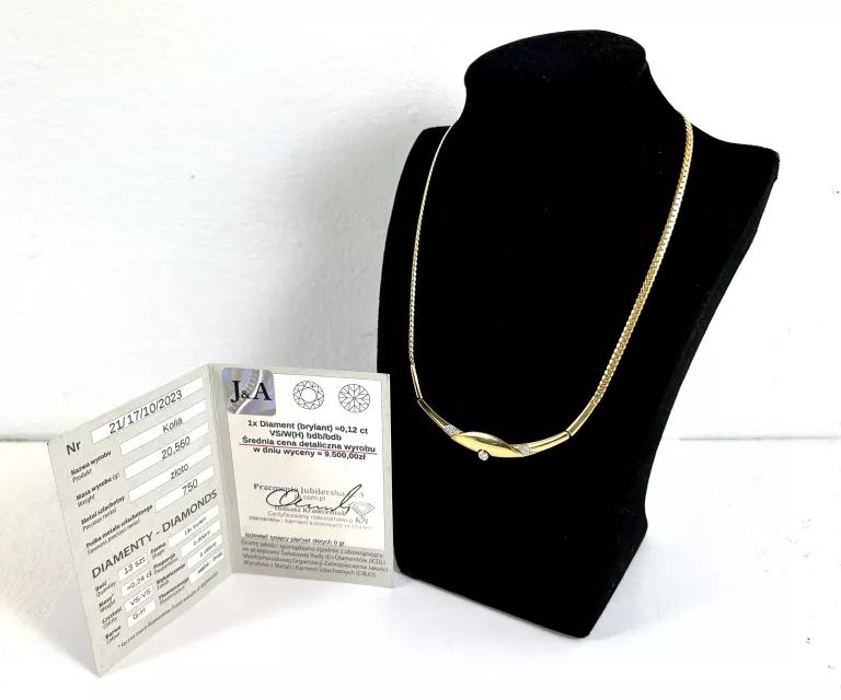 ZŁOTY ŁAŃCUSZEK DIAMENTY 750 20,58G