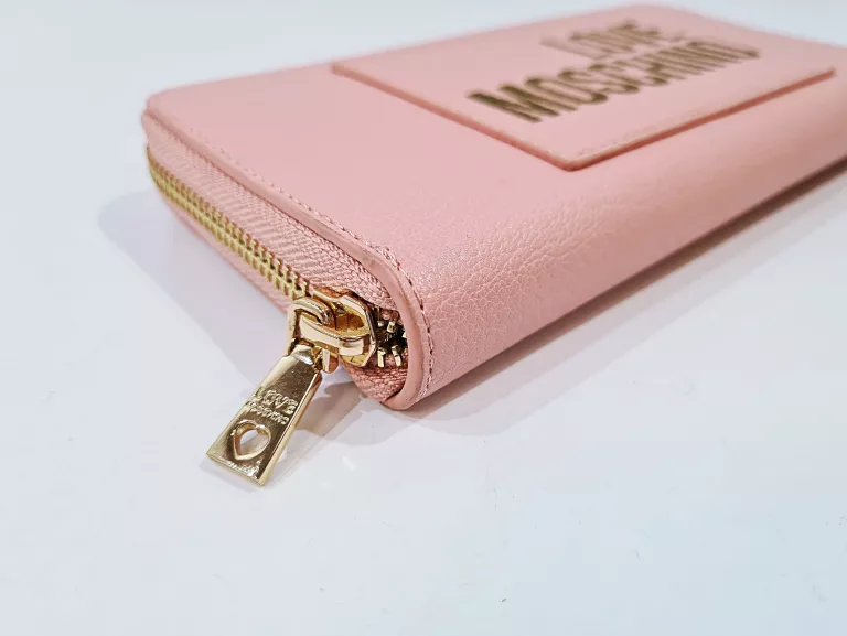 PORTFEL LOVE MOSCHINO DUŻY NA SUWAK RÓŻOWY ŁOSOSIOWY
