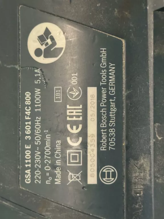 PIŁA SZABLASTA ELEKTRYCZNA BOSCH GSA 1100 E