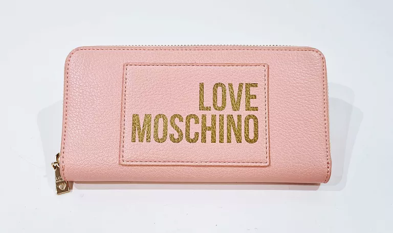 PORTFEL LOVE MOSCHINO DUŻY NA SUWAK RÓŻOWY ŁOSOSIOWY
