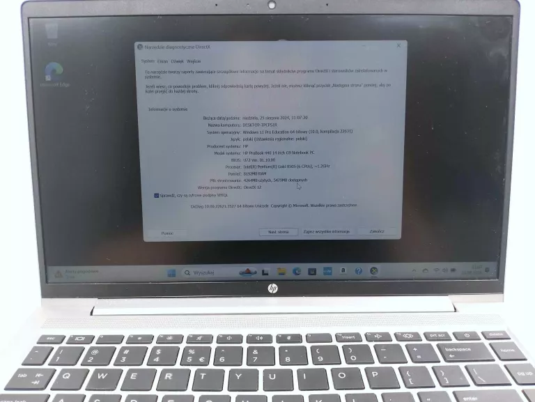LAPTOP HP PROBOOK 440 G9 8 GB/256 GB SSD + ZASILACZ