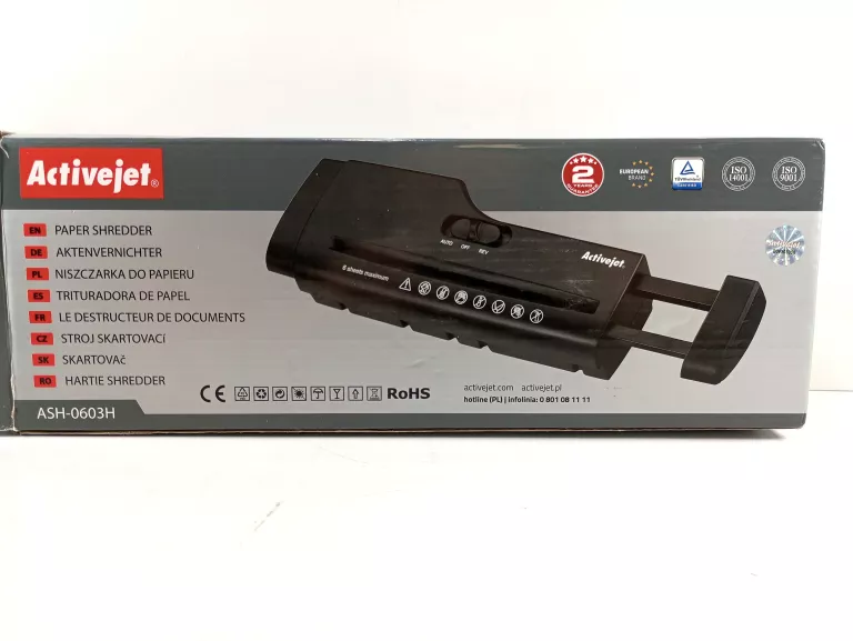 NISZCZARKA DO PAPIERU ACTIVEJET ASH-0603H