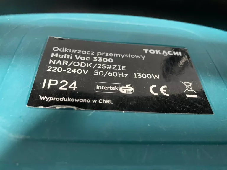 ODKURZACZ PRZEMYSŁOWY TOKACHI 3300