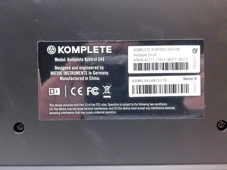 KEYBOARD KOMPLETE KONTROL S49 MK1