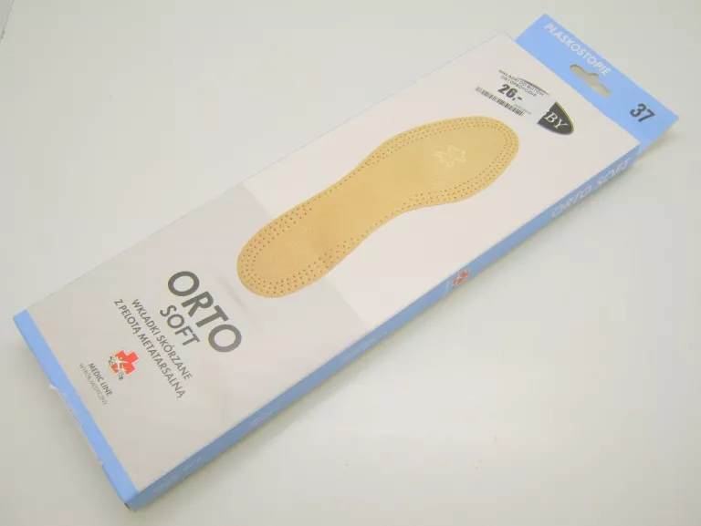 WKŁADKI DO BUTÓW ORTOPEDYCZNE CORBBY ORTO SOFT SKÓRZANE R.37