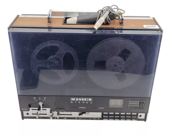 VINTAGE PRL MAGNETOFON SZPULOWY UNITRA M2405 S STEREO + MIKROFON FAJNY STA