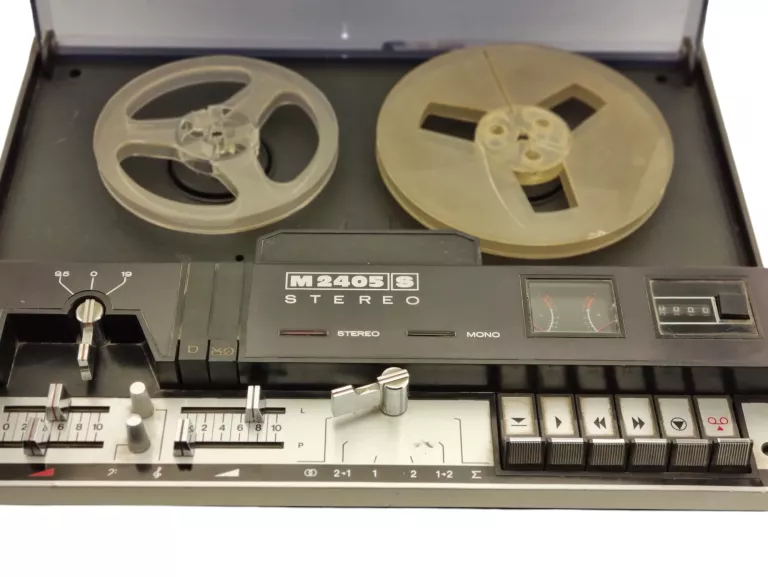 VINTAGE PRL MAGNETOFON SZPULOWY UNITRA M2405 S STEREO + MIKROFON FAJNY STA