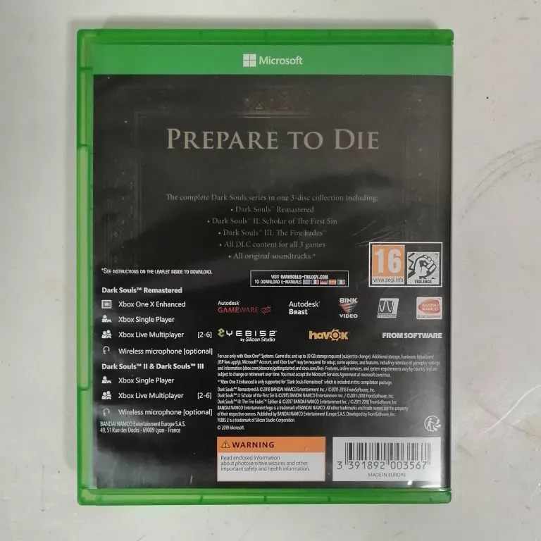 GRA XBOX ONE DARK SOULS TRYLOGY