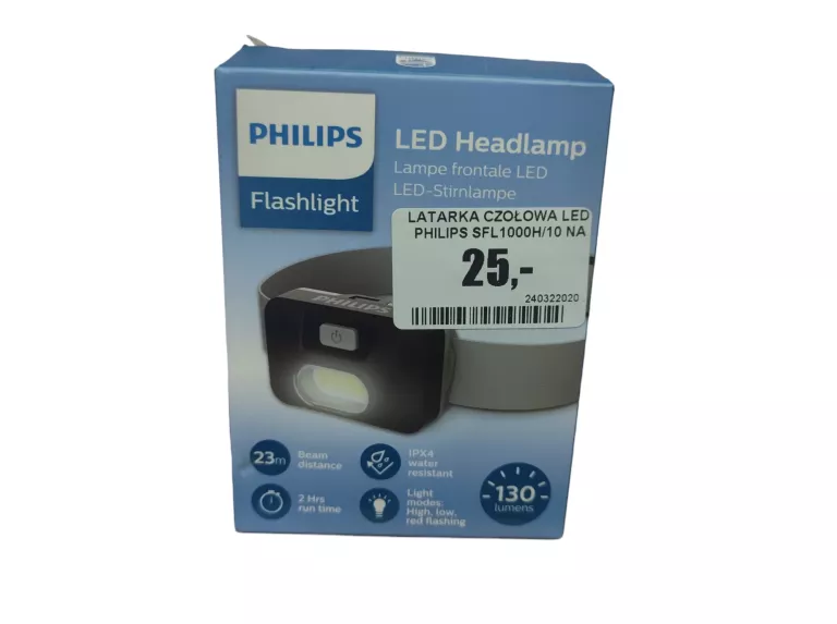 LATARKA CZOŁOWA LED PHILIPS SFL1000H/10 NA BATERIE