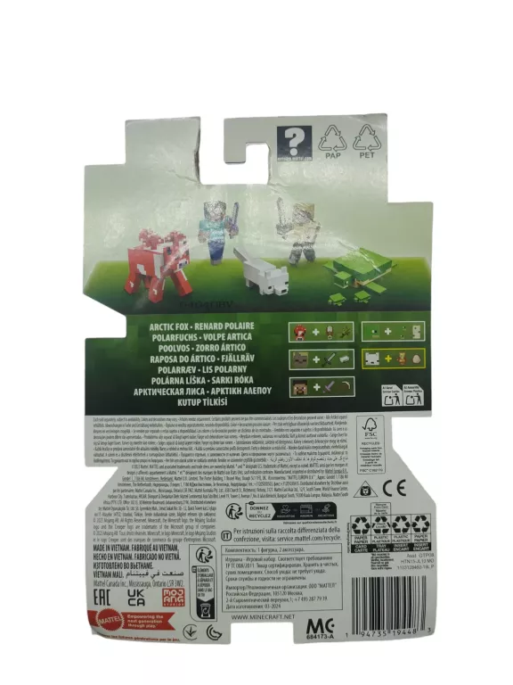 FIGURKA MINECRAFT ARCTIC FOX LIS POLARNY