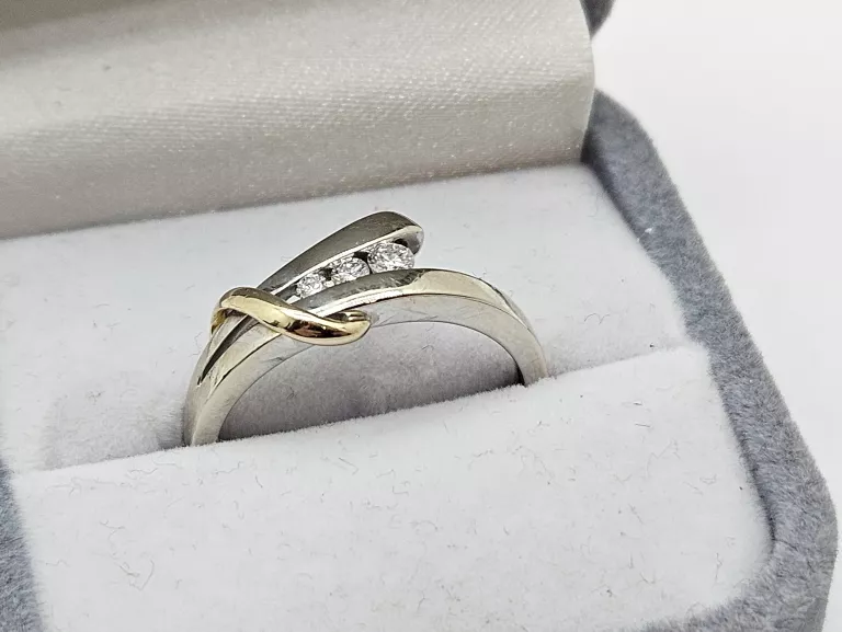 ZŁOTY DAMSKI PIERŚCIONEK 585P (14K)