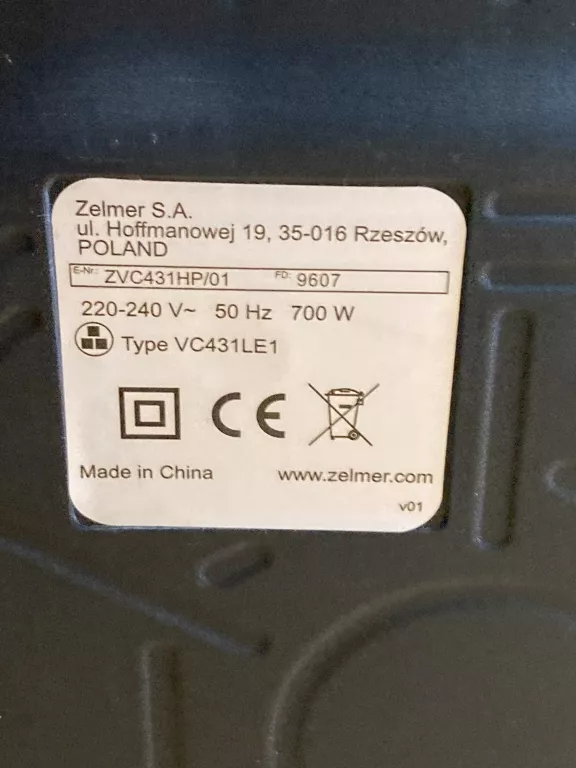 ODKURZACZ BEZWORKOWY ZELMER ZVC431HP!POLECAM