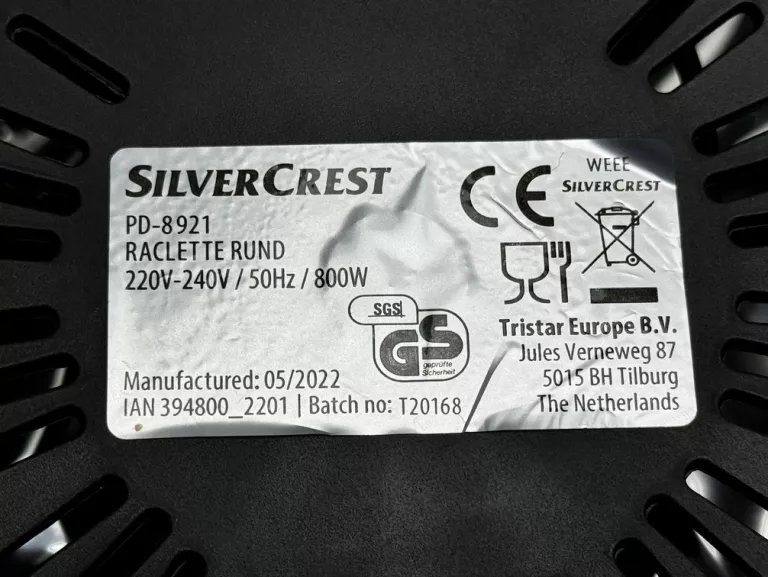 GRILL SILVERCREST RACLETTE