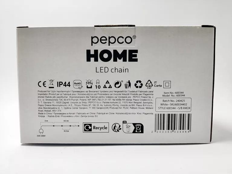 OŚWIETLENIE PEPCO HOME LED CHAIN