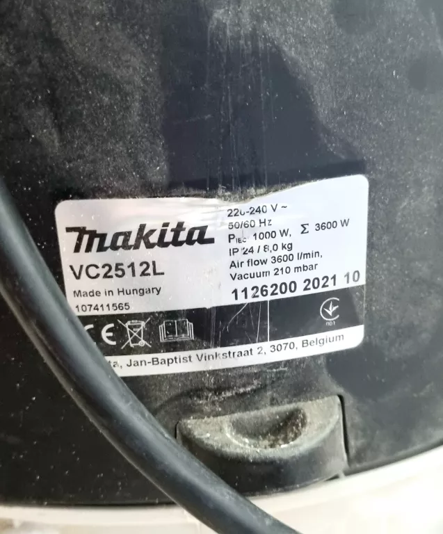 ODKURZACZ PRZEMYSŁOWY MAKITA VC2512 1000W