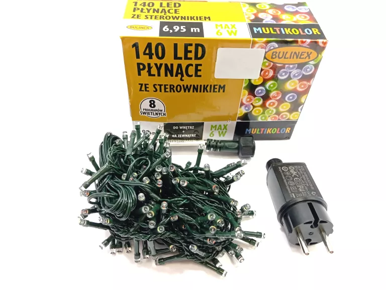 LAMPKI ŚWIĄTECZNE 140 LED PŁYNĄCE 6,95M MULTIKOLOR