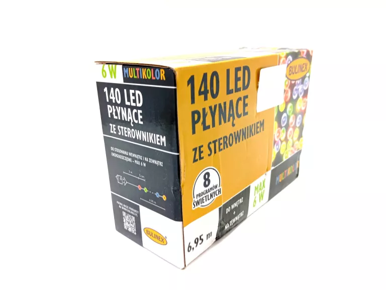 LAMPKI ŚWIĄTECZNE 140 LED PŁYNĄCE 6,95M MULTIKOLOR