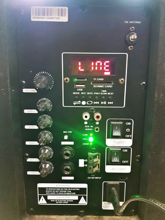 GŁOŚNIK PRZENOŚNY MANTA SPK5024 + KABEL ZASILAJĄCY