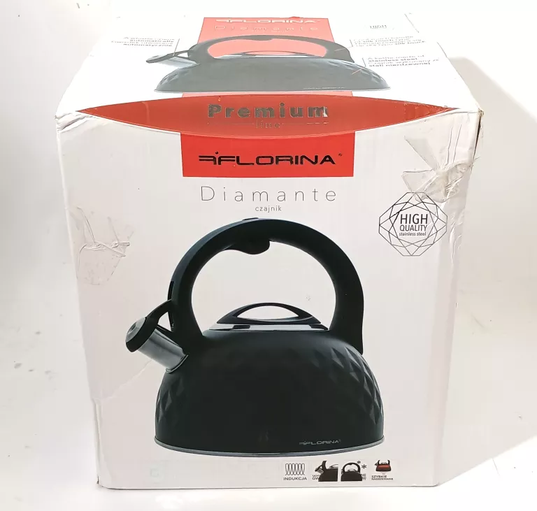 CZAJNIK FLORINA DIAMANTE CZARNY PUD
