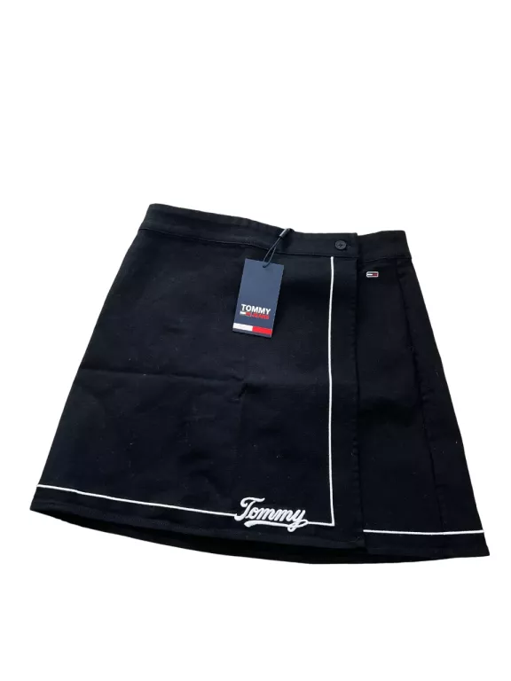 TOMMY JEANS SPÓDNICA MINI BASEBALL WRAP DW0DW14978 CZARNA / Z METKĄ