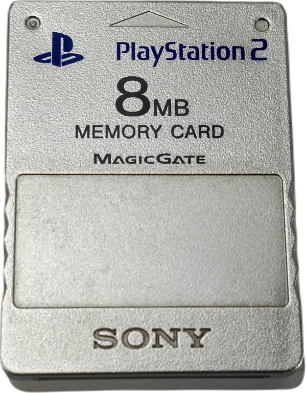KARTA PAMIĘCI DO SONY PLAYSTATION 2 8MB ORYGINALNA SONY SREBRNA SILVER