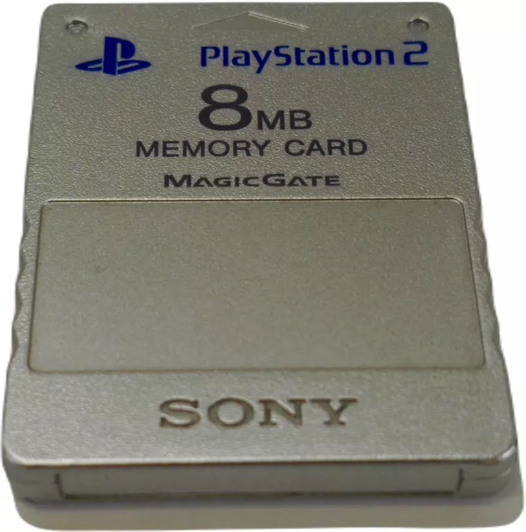 KARTA PAMIĘCI DO SONY PLAYSTATION 2 8MB ORYGINALNA SONY SREBRNA SILVER