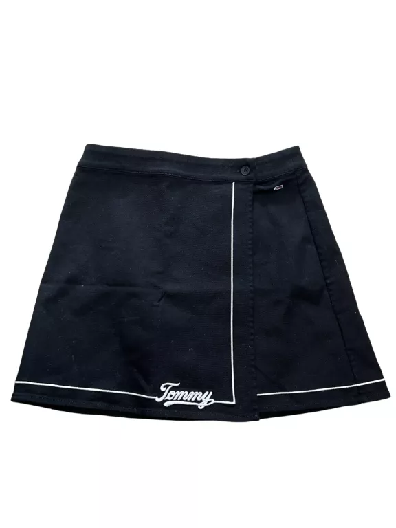 TOMMY JEANS SPÓDNICA MINI BASEBALL WRAP DW0DW14978 CZARNA / Z METKĄ
