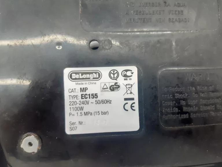 EKSPRES DELONGHI EC155 PRZELEWOWY
