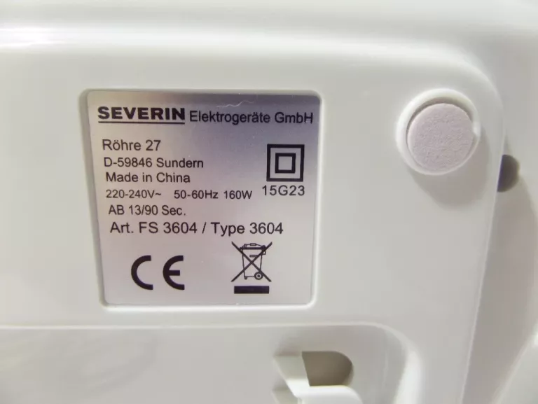 ZGRZEWARKA PRÓŻNIOWA SEVERIN FS 3604* CZYTAJ OPIS