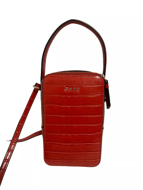 MAŁA TOREBKA NA TELEFON DKNY / CZERWONA / POWYSTAWOWA Z METKĄ