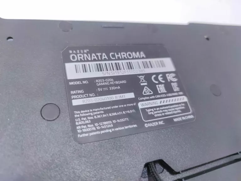 KLAWIATURA MECHANICZNO-MEMBRANOWA RAZER ORNATA CHROMA RZ03-0204