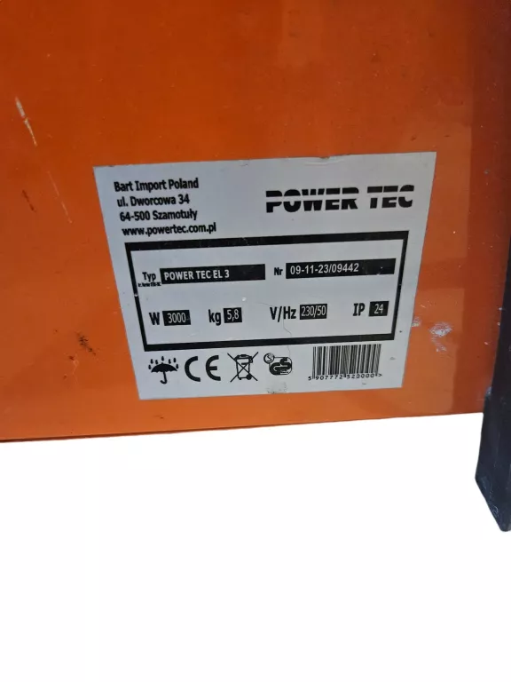 NAGRZEWNICA ELEKTRYCZNA POWERTEC EL3