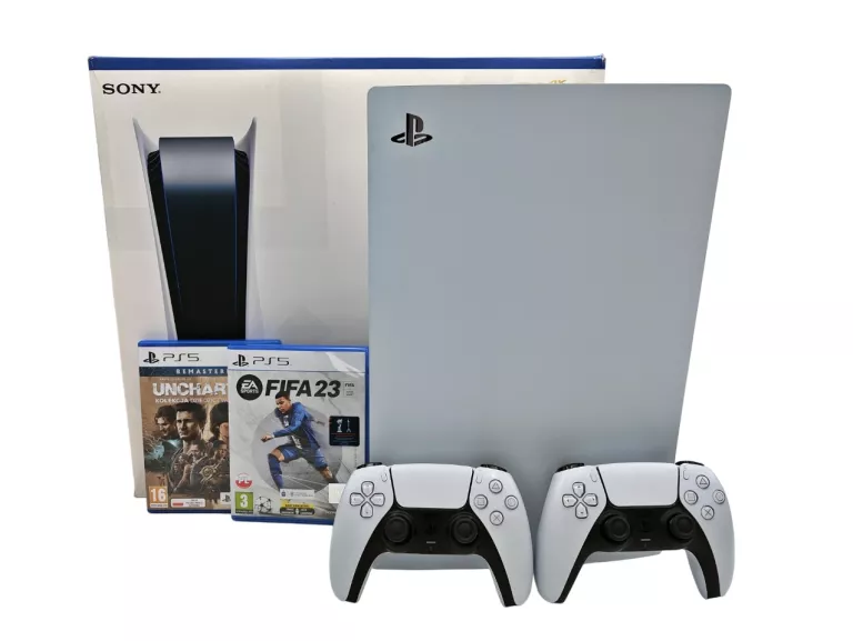 SONY PLAYSTATION 5 Z NAPĘDEM BLU-RAY 825GB PS5 CFI-1116A + 2 PADY + 2 GRY