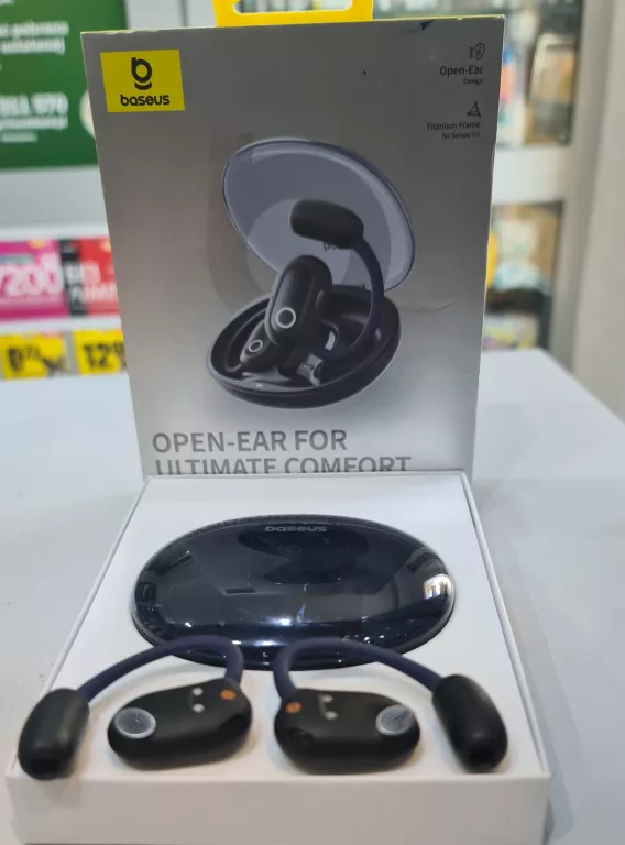 SŁUCHAWKI BEZPRZEWODOWE BASEUS ELI SPORT 1 DOUSZNE BLUETOOTH 5.3 CZARNE