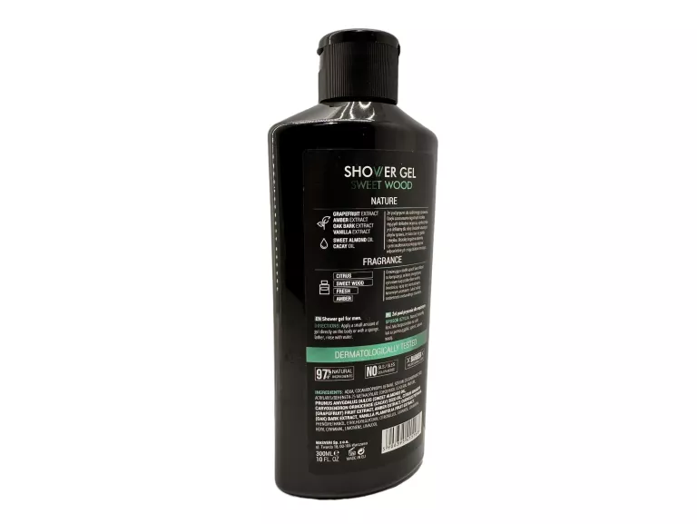 MASVERI MEN ŻEL POD PRYSZNIC DLA MĘŻCZYZN SWEET WOOD SŁODKI ZAPACH 300 ML