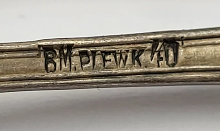ZABYTKOWE POSREBRZANE ŁYŻECZKI PLEWKIEWICZ BM 40, 6SZTUK