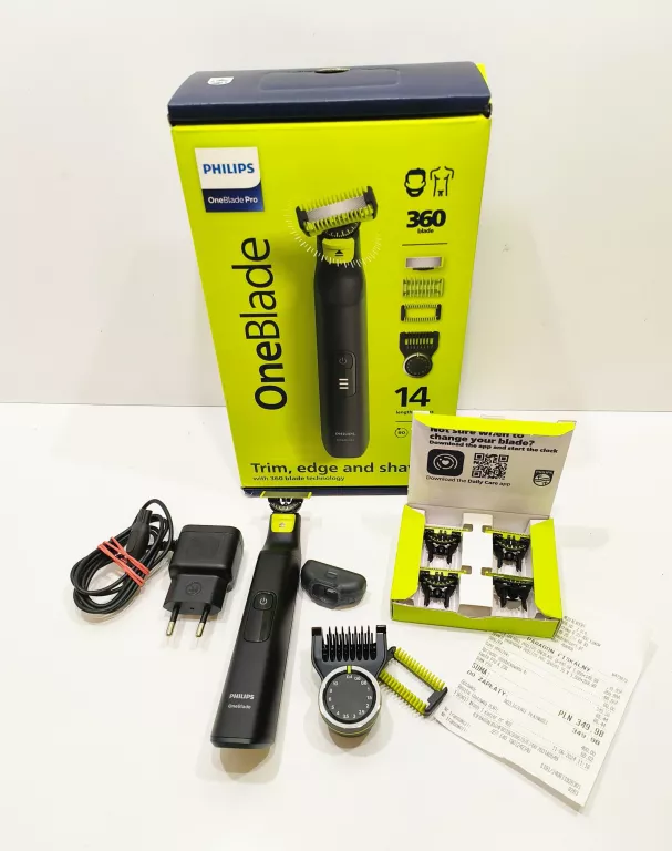 MASZYNAKA DO STRZYZENIA PHILIPS ONEBLADE PRO + OSTRZA + PARAGON #IGŁA