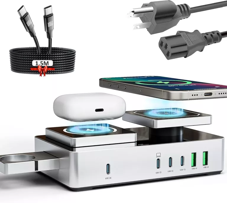STACJA ŁADUJĄCA USB C 8 W 1, 245 W, ŁADOWARKA USB C,
