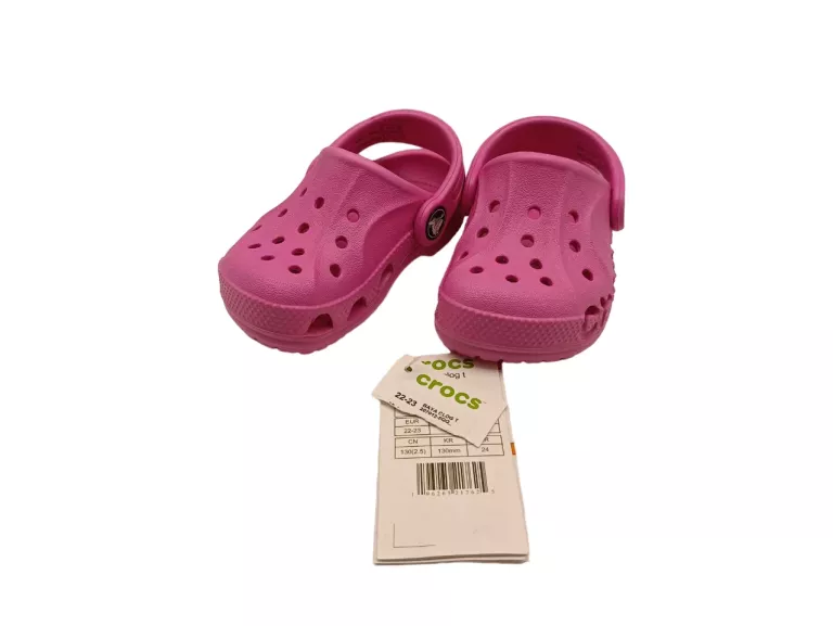 KLAPKI CROCS BAYA CLOG T 207012-6QQ RÓŻOWE ROZMIAR 22-23