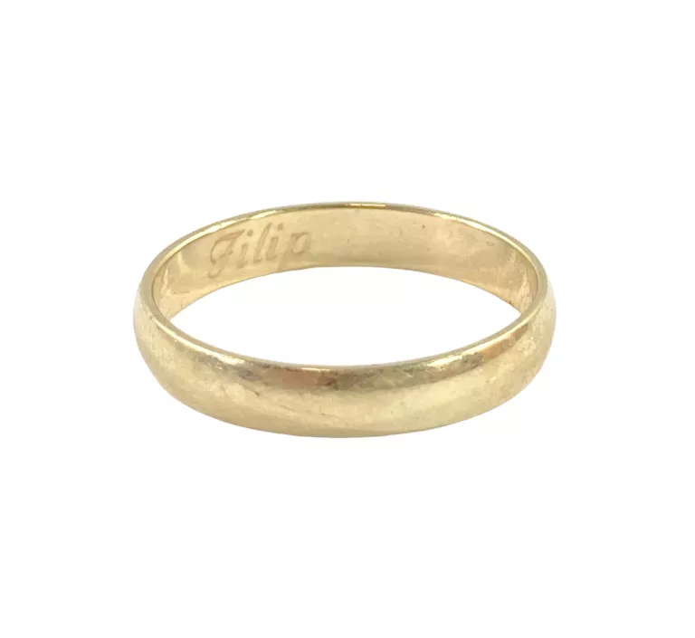 ZŁOTA OBRĄCZKA Z GRAWEREM 14K P.585 3,12 G / ROZMIAR: 23