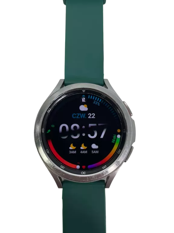 SAMSUNG GALAXY WATCH 4 CLASSIC 46MM SILVER - SREBRNO-ZIELONY SM-R890