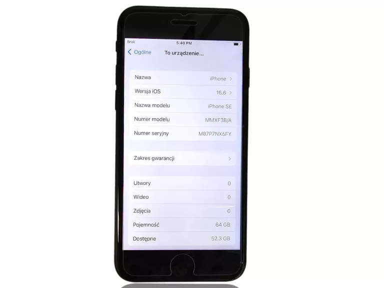 APPLE IPHONE SE 3 2022 64GB BATERIA 100% STAN B.DOBRY!