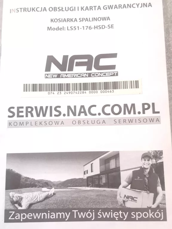 KOSIARKA SPALINOWA NAC LS51-176-HSD-SE Z NAPĘDEM